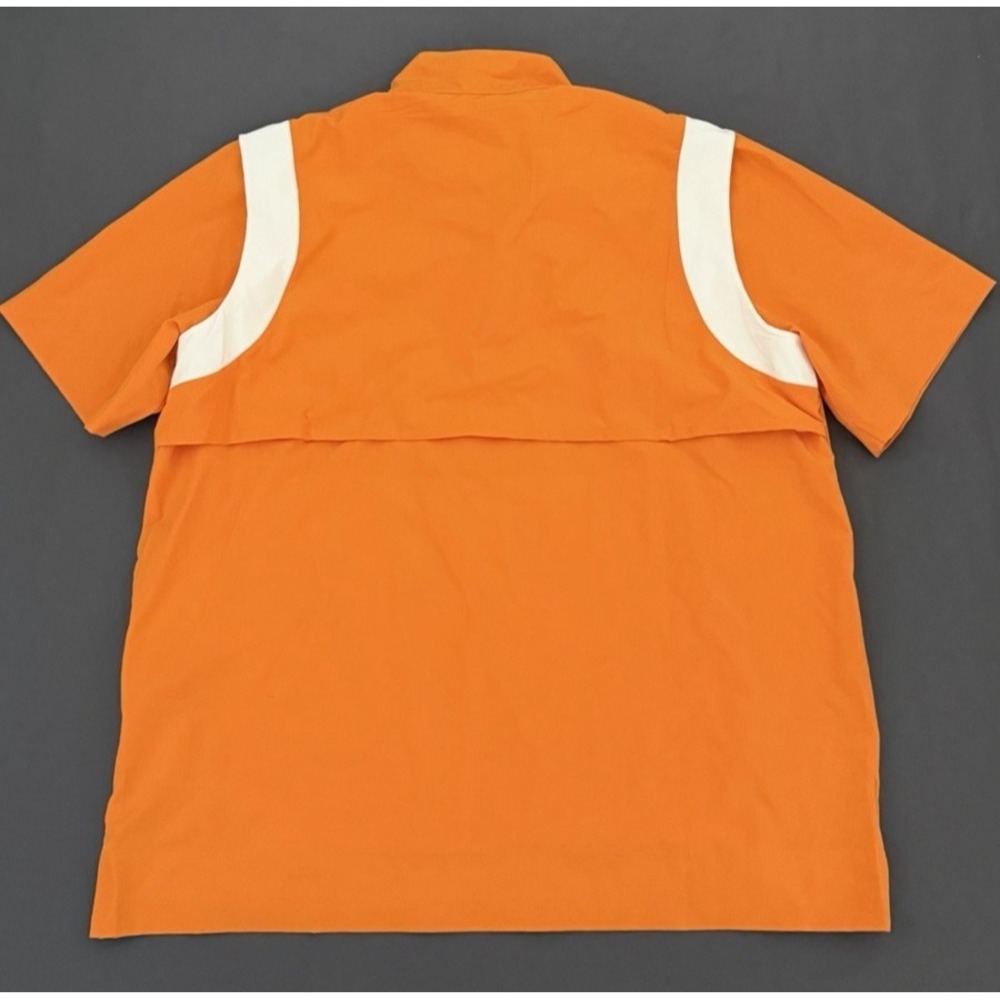 Nike Warmup Jacker Men's Size XL Orange Short Sleeve Pullover Vented Athletic - Picture 8 of 8